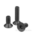 DIN7991 Countersunk หัว hex สกรูเหล็กคาร์บอนสีดำเต็มด้าย M6 M8